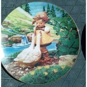 Hummel Goose Girl Collector Plate Danbury Mint Gentle Friend1991 Limited Edition